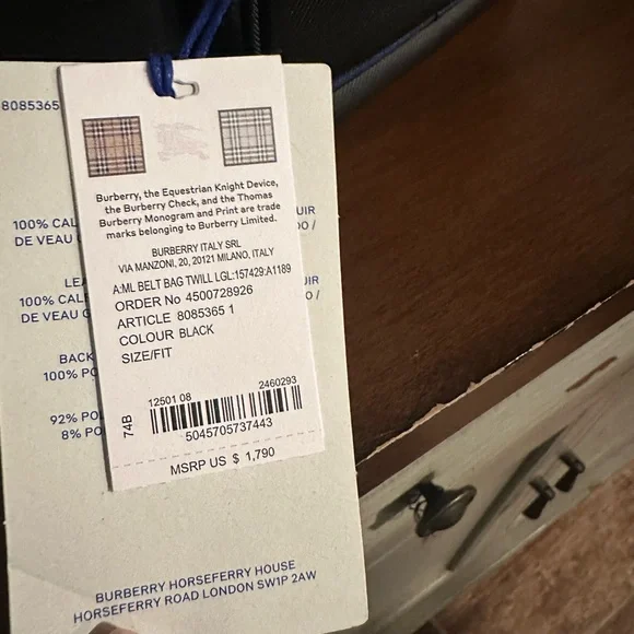 Burberry Leather Bum Bag